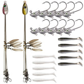 Main image of 2-pack Alabama rig lures kit with 10 jig heads